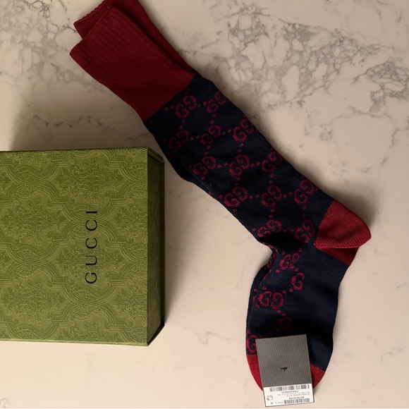 Gucci Accessories - Gucci Red and Men's monogram Socks